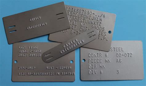 engravable metal equipment tags